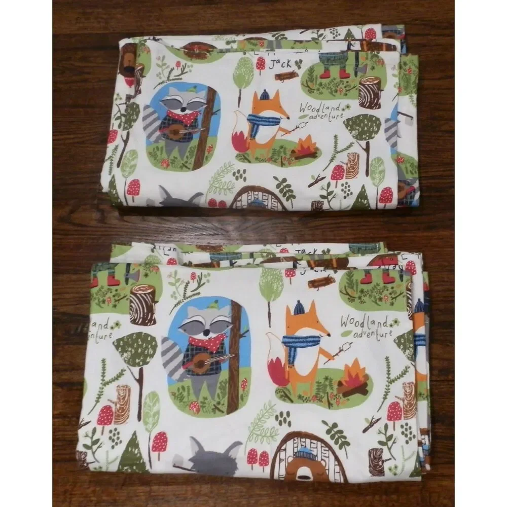 Discontinued Garnet Hill Lumbear Twin Size Sheets Lot of 2 - FLAT sheets